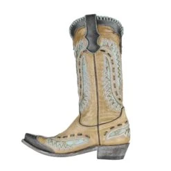Old Gringo Ladies Quiroga Bone & Turquoise 13" Leather Boots L3547-2 -Ariat Style quiroga4 0c9df5e4 dd7b 47ba a1d0 254475b7f29e