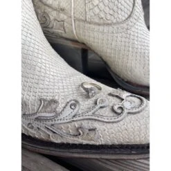 Corral Boots Corral® Ladies "Anna" White Python Overlay & Embroidery Wedding Boots A4357 11 Corral Boots Corral® Ladies "Anna" White Python Overlay & Embroidery Wedding Boots A4357 -Ariat Style ringsquare