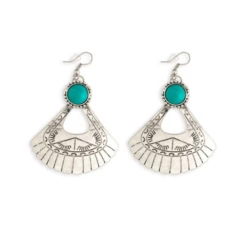 Myra Bag Ladies Neo Classic Turquoise & Silver Earrings S-7244