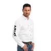 Ariat Men's Team Logo White Button Down Shirt 10046825