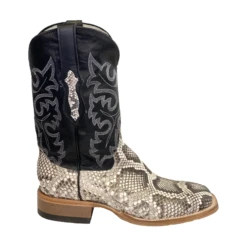 Cowtown Men's Natural Reticulas Python Square Toe Boots Q809 6 Cowtown Men's Natural Reticulas Python Square Toe Boots Q809 -Ariat Style whiteside2