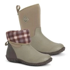 Muck Boot Company Muck Ladies Muckster II Mid Walnut Plaid Waterproof Boots WM2-9PLD -Ariat Style wm2 9PLD 1