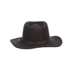 Dorfman Pacific Men's Napier Provato Knit™ Outback Black Faux Hat WP1-BLK -Ariat Style wp1 blkpt3