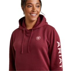 Ariat® Ladies Logo Zinfandel Hoodie 10040813 -Ariat Style zoom